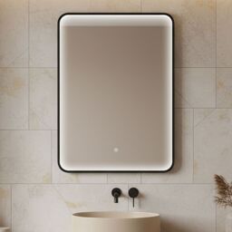 Balterley Inset Framed LED Mirror with Demister Pad, 700x500mm - Black - thumbnail 8