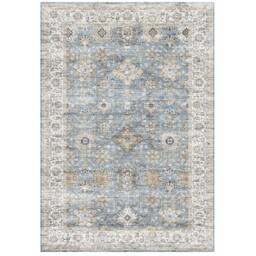 The Rug Shop UK Blue Bordered Floral 7mm Thick Stain Resistant Traditional Rug - Size: 120 cm x 170 cm - thumbnail 3