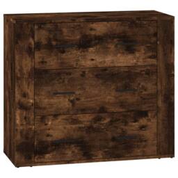 Berkfield Home Sideboards 3 pcs Smoked Oak Engineered Wood in Brown - thumbnail 7