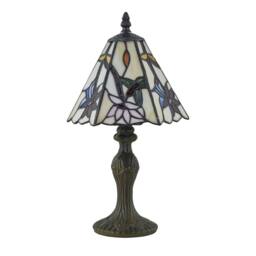 First Choice Lighting Set of 2 Chichester - Tiffany Coloured Glass 36cm Table Lamps in Bronze - thumbnail 2