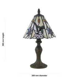 First Choice Lighting Set of 2 Chichester - Tiffany Coloured Glass 36cm Table Lamps in Bronze - thumbnail 8