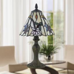 First Choice Lighting Set of 2 Chichester - Tiffany Coloured Glass 36cm Table Lamps in Bronze - thumbnail 7