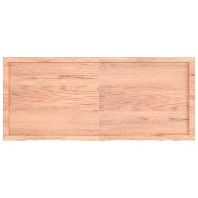 Berkfield Home Wall Shelf Light Brown 140x60x(2-4) cm Treated Solid Wood Oak - image 1