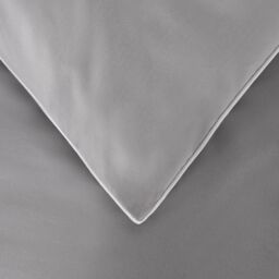 OHS Piped Edge Bedding Set Soft Duvet Cover with Pillowcase in Charcoal - Size: King - thumbnail 6