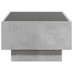 Berkfield Home Coffee Table with LED Concrete Grey 70x50x30 cm Engineered Wood - Size: 70 x 50 x 30 cm - thumbnail 7