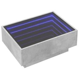 Berkfield Home Coffee Table with LED Concrete Grey 70x50x30 cm Engineered Wood - Size: 70 x 50 x 30 cm - thumbnail 3