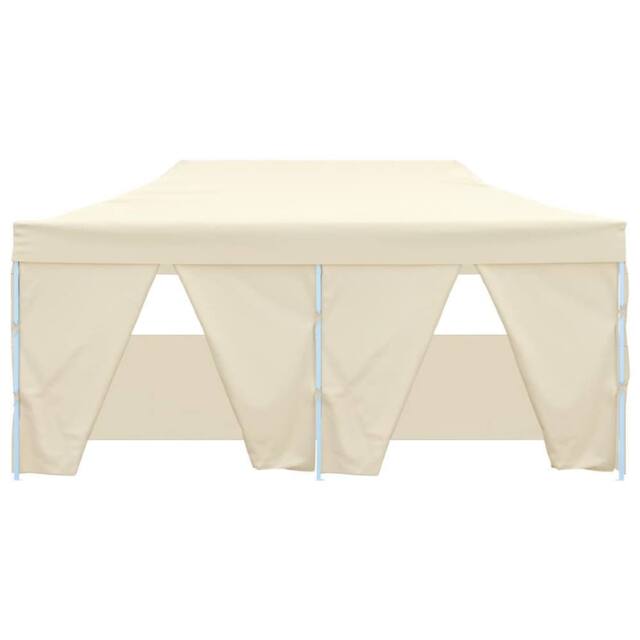 Berkfield Home Professional Folding Party Tent with 4 Sidewalls 3x6 m Steel Cream in Beige - image 1