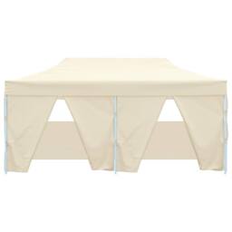 Berkfield Home Professional Folding Party Tent with 4 Sidewalls 3x6 m Steel Cream in Beige