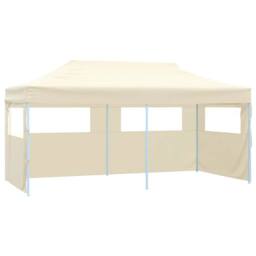 Berkfield Home Professional Folding Party Tent with 4 Sidewalls 3x6 m Steel Cream in Beige - thumbnail 2