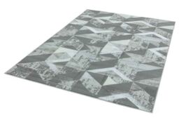 The Rug Shop UK Silver Modern Easy to clean Machine Made Geometric Area Rug - Size: 200 cm x 290 cm - thumbnail 4