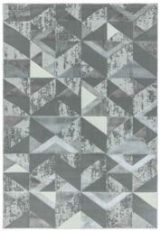 The Rug Shop UK Silver Modern Easy to clean Machine Made Geometric Area Rug - Size: 200 cm x 290 cm - thumbnail 5