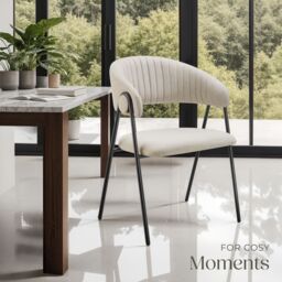 tectake Dining Chair Bedano Set Of 2 - Greige in Beige - Size: 2 Pack - thumbnail 9