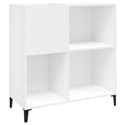 Berkfield Home Record Cabinet White 84.5x38x89 cm Engineered Wood - thumbnail 2