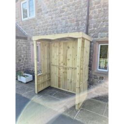 Churnet Valley Garden Furniture Ltd Large Poly Smoking Vaping Outdoor Shelter - Min. Assembly Required in Brown - thumbnail 1