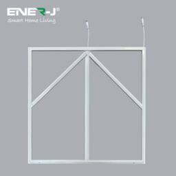 ENER-J Pack of 6 60x60cm LED Frame Light with Blue Arrow Design 40W Cool Whit in White - Size: 60x60 cm - thumbnail 1