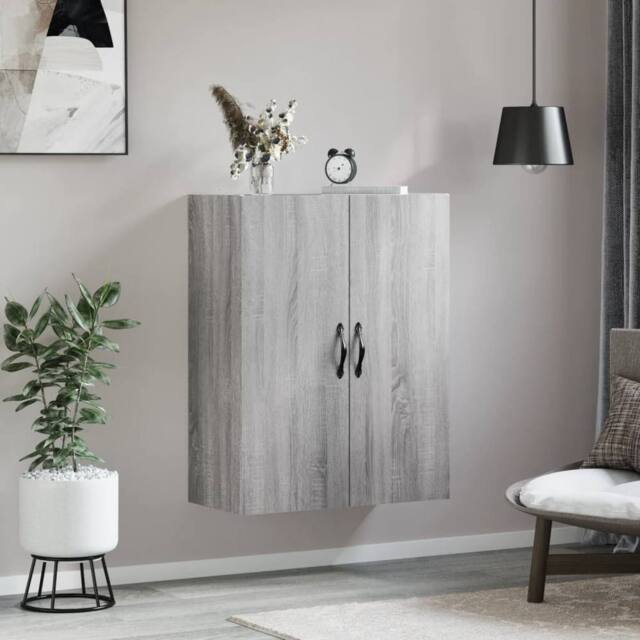 Berkfield Home Wall Mounted Cabinet Grey Sonoma 69.5x34x90 cm Engineered Wood - image 1