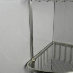 Nordara 3Tier 100% Rust‑Free Stainless Steel Shower Caddy Wall Mount in Silver - thumbnail 4