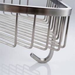 Nordara 3Tier 100% Rust‑Free Stainless Steel Shower Caddy Wall Mount in Silver - thumbnail 2