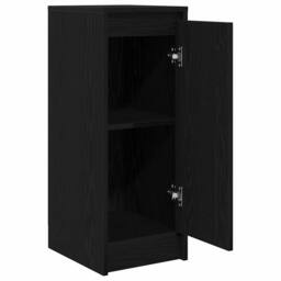 Berkfield Home Sideboard Black Oak 29.5x34x76 cm Engineered Wood - thumbnail 5