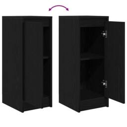 Berkfield Home Sideboard Black Oak 29.5x34x76 cm Engineered Wood - thumbnail 9