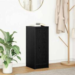 Berkfield Home Sideboard Black Oak 29.5x34x76 cm Engineered Wood - thumbnail 2