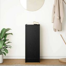Berkfield Home Sideboard Black Oak 29.5x34x76 cm Engineered Wood - thumbnail 3