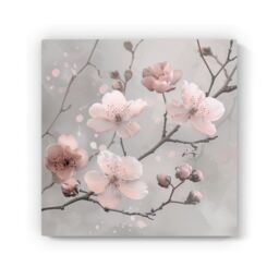 Warren Reed - Designer Delicate Spring Blossom Canvas - Size: w40 inch x h40 inch - thumbnail 2