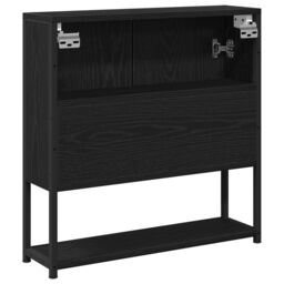 Berkfield Home Bathroom Mirror Cabinet Black Oak 60x16x60 cm Engineered Wood - Size: 60 x 16 x 60 cm - thumbnail 8