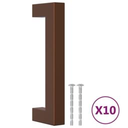 Berkfield Home Cabinet Handles 10 pcs Bronze 96 mm Stainless Steel in Brown - thumbnail 2
