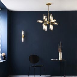 Netlighting 'TRIESTE' Stylish Dimmable Indoor 12 Light Glass Ceiling Pendant in Yellow - thumbnail 2