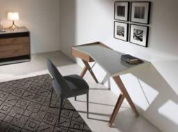 Angel Cerda Walnut Desk with Grey Top 120x60x81 cm - Size: 120 x 60 x 81 cm - thumbnail 6