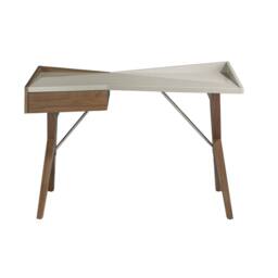 Angel Cerda Walnut Desk with Grey Top 120x60x81 cm - Size: 120 x 60 x 81 cm - thumbnail 2