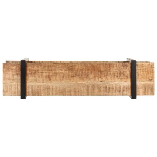 Berkfield Home TV Cabinet 160x40x40 cm Solid Rough Mango Wood in Brown - Size: 160 x 40 x 40 cm - image 1
