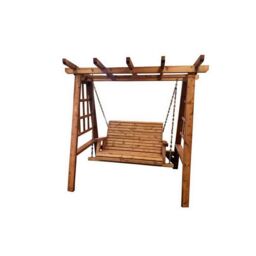Churnet Valley Garden Furniture Ltd 2 Seat Valley Swing Seat - Min Assembly Required - Set of Cushions Inc in Brown