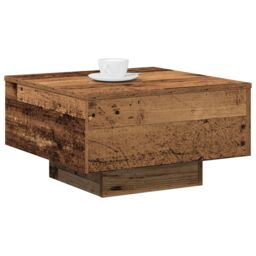 Berkfield Home Coffee Table, Old Wood, 55x55x31 cm, Engineered Wood in Brown - Size: 55 x 55 x 31 cm - thumbnail 3