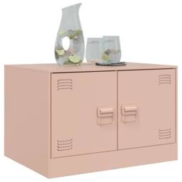 Berkfield Home Coffee Table Pink 67x50x44 cm Steel - Size: 67 x 50 x 44 cm - thumbnail 4