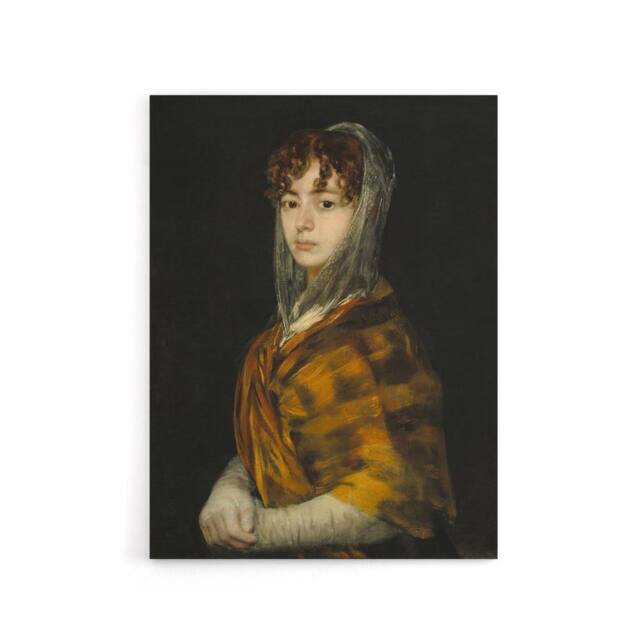 "Artery8 Senora Sabasa Garcia Francisco Goya Canvas Wall Art Print in Black - Size: W12"" x H16""" - image 1