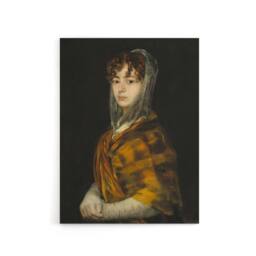 "Artery8 Senora Sabasa Garcia Francisco Goya Canvas Wall Art Print in Black - Size: W12"" x H16""" - thumbnail 1