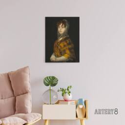 "Artery8 Senora Sabasa Garcia Francisco Goya Canvas Wall Art Print in Black - Size: W12"" x H16""" - thumbnail 3