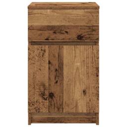 Berkfield Home Durable Bedside Cabinets 2 pcs Old Wood 39x35x65 cm Engineered Wood - Size: 39 x 35 x 65 cm - thumbnail 7