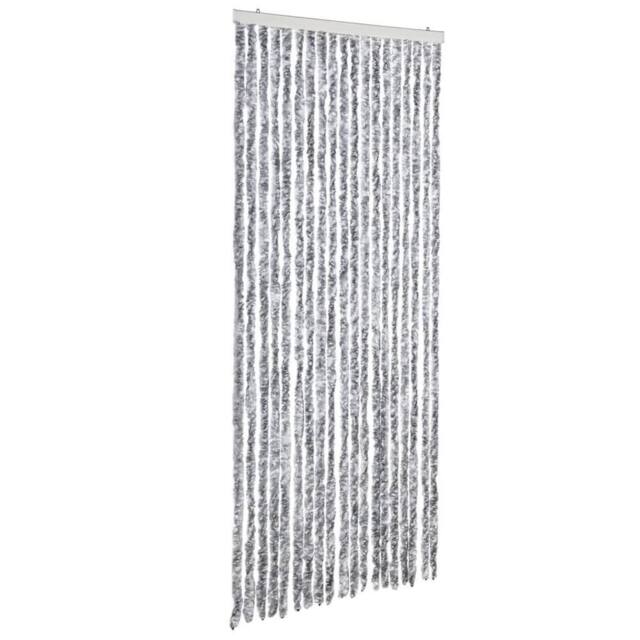 Berkfield Home Insect Curtain Silver 56x200 cm Chenille - image 1
