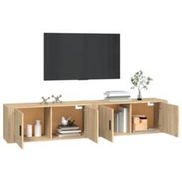Berkfield Home Wall-mounted TV Cabinets 2 pcs Sonoma Oak 100x34.5x40 cm in Brown - thumbnail 3