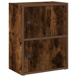 Berkfield Home Durable Bookcase Smoked Oak 40x24x52 cm Engineered Wood in Brown - Size: 40 x 24 x 52 cm - thumbnail 3