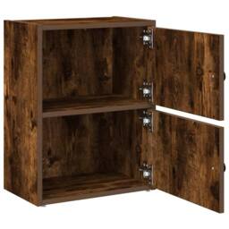 Berkfield Home Durable Bookcase Smoked Oak 40x24x52 cm Engineered Wood in Brown - Size: 40 x 24 x 52 cm - thumbnail 5