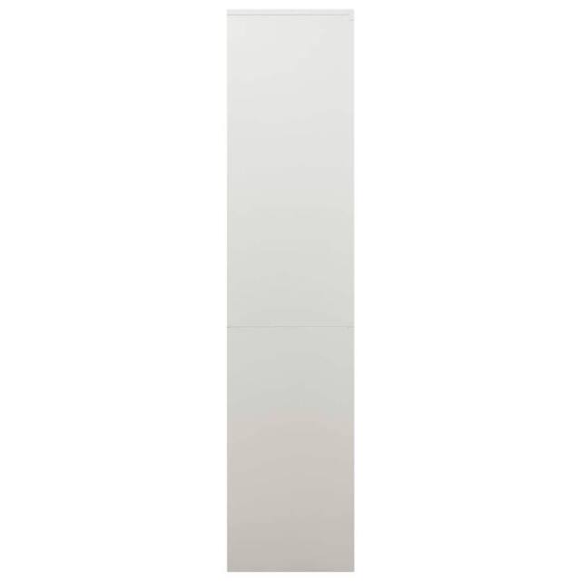 Berkfield Home Office Cabinet Light Grey 90x40x180 cm Steel - Size: 90 x 40 x 180 cm - image 1