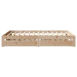 Berkfield Home Restful Bed Frame with Drawers without Mattress 140x190 cm in Natural - thumbnail 7