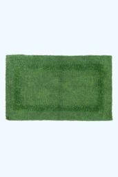 Homescapes Luxury Bath Mat Reversible 100% Cotton 1600GSM, 50 x 80cm, Extra Soft in Light Green - Size: 50 x 80 cm
