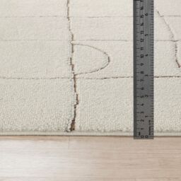 Livabliss Freud-Modern Ivory Black Brown High Pile Living Dining Bedroom Rug - Size: 200 cm x 275 cm - thumbnail 7