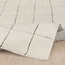 Livabliss Freud-Modern Ivory Black Brown High Pile Living Dining Bedroom Rug - Size: 200 cm x 275 cm - thumbnail 4