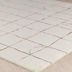 Livabliss Freud-Modern Ivory Black Brown High Pile Living Dining Bedroom Rug - Size: 200 cm x 275 cm - thumbnail 6